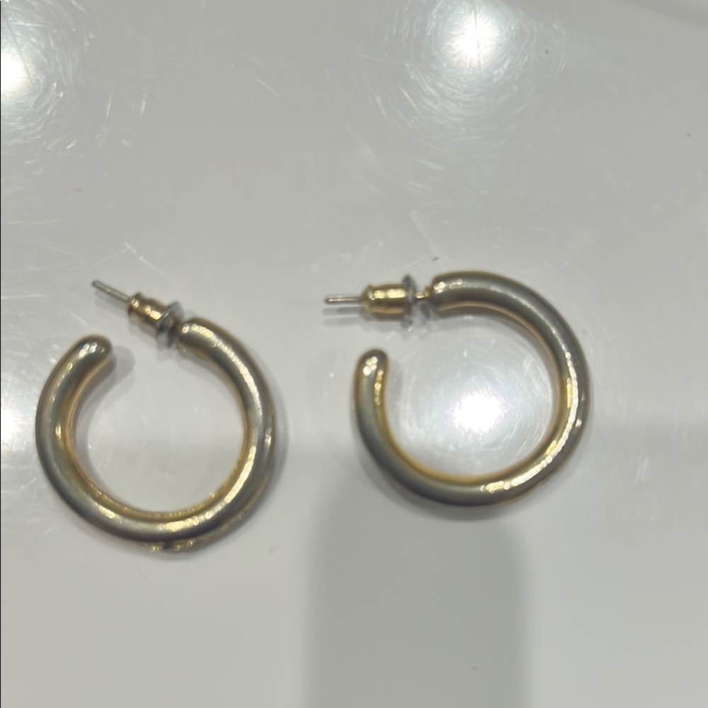 Gold hoop earrings